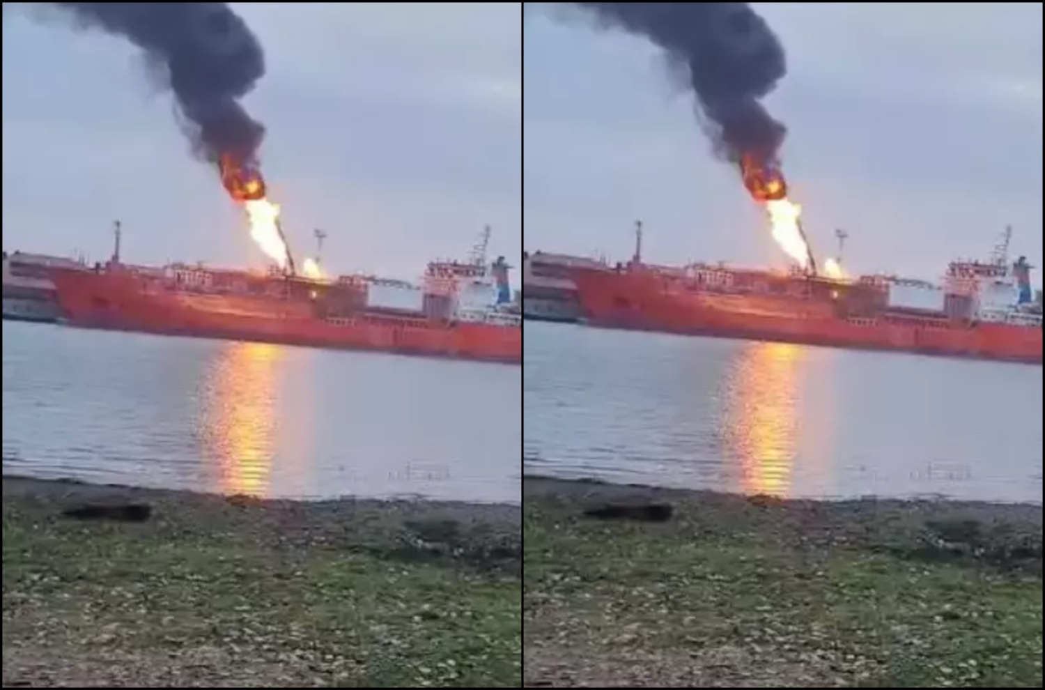 O localitate din România, evacuată după un atac cu drone! O navă încărcată cu GPL a fost lovită pe Dunăre