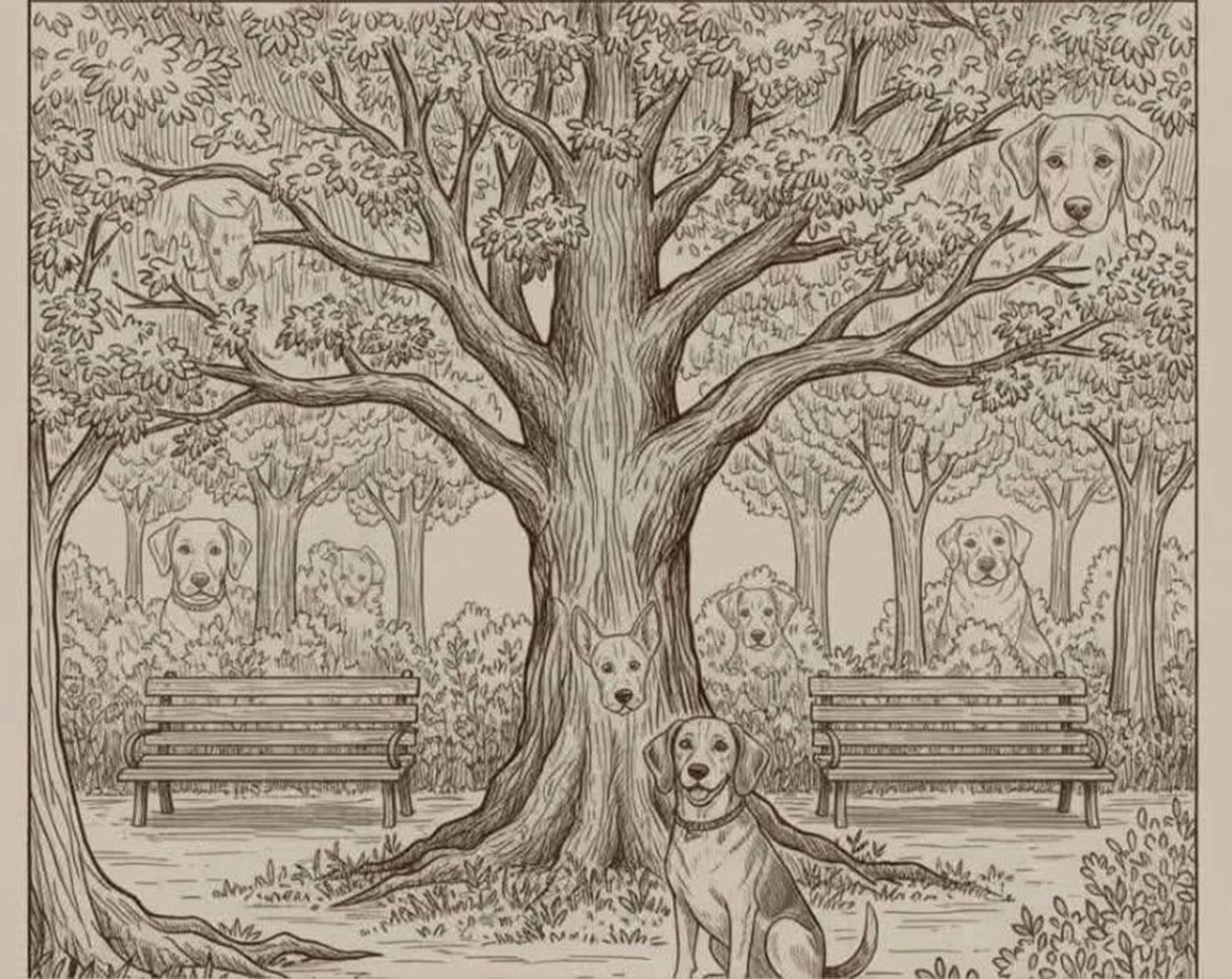 TEST IQ | Câți câini sunt, de fapt, în această iluzie optică? Doar cei cu inteligență peste medie reușesc să-i identifice pe toți