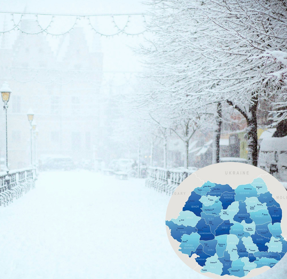 Iarna își intră în drepturi! De astăzi, vremea se răcește drastic în toată țara. Urmează ninsori, lapoviță și ger