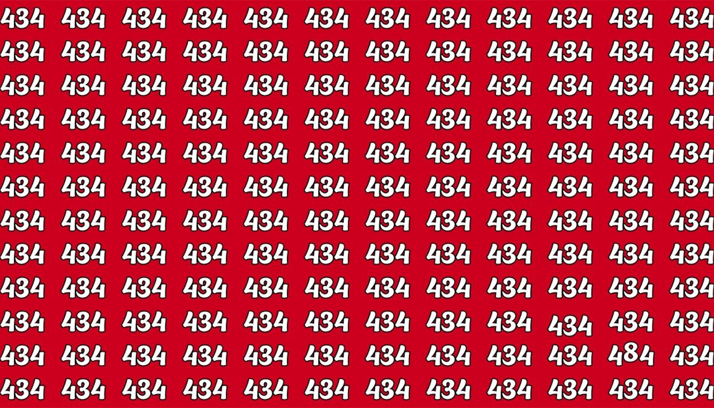 TEST IQ | Nu toate numerele din imagine sunt 434. Găsește-l pe cel diferit!