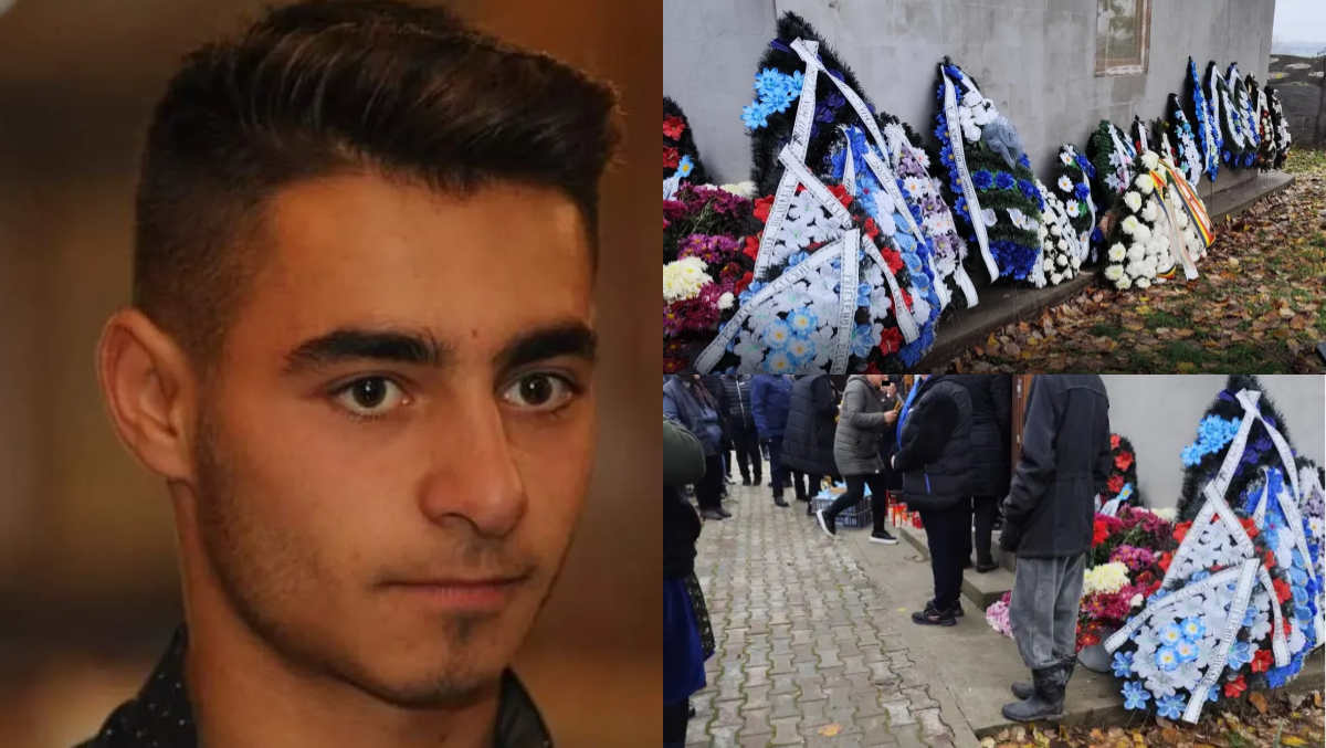 Lacrimi și durere la înmormântarea polițistului de 24 de ani. Marius a fost condus pe ultimul drum la Bârla
