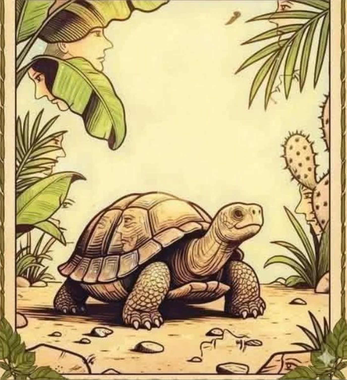 Test de perspicacitate | 99% dintre oameni văd doar o broască țestoasă în această iluzie optică. Tu poți descoperi chipul ascuns?