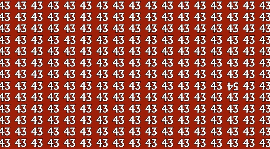 Test de inteligență: găsește numărul 54 ascuns printre 43! Doar persoanele cu IQ ridicat îl identifică în maximum 20 de secunde