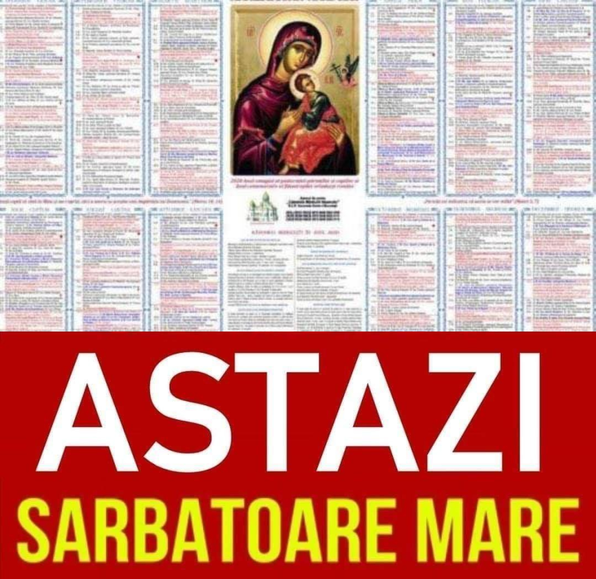 Calendar ortodox, 8 decembrie 2025 – Zi de mare sărbătoare: