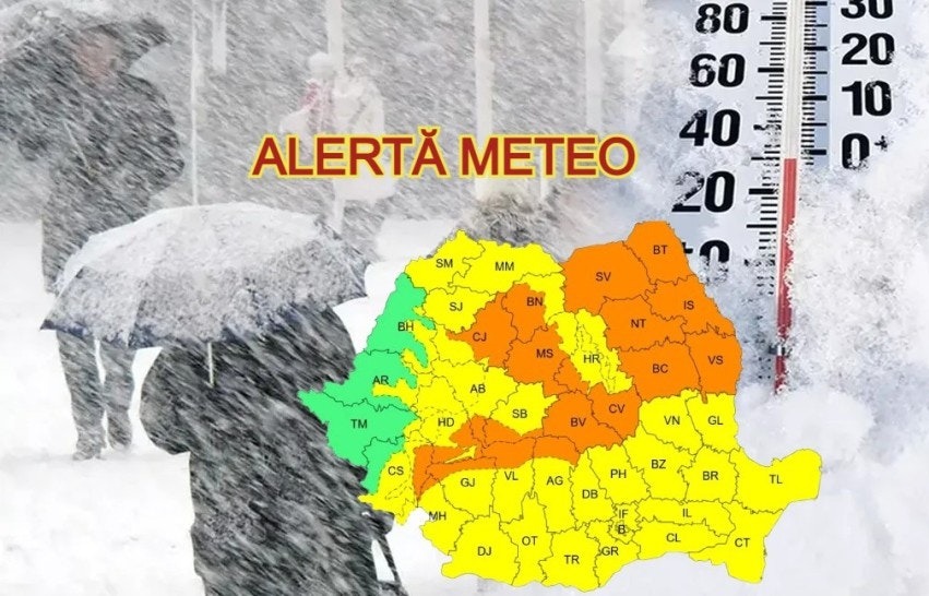 „Uraganul de iarnă” a lovit România cu forță. Unde revine pericolul: