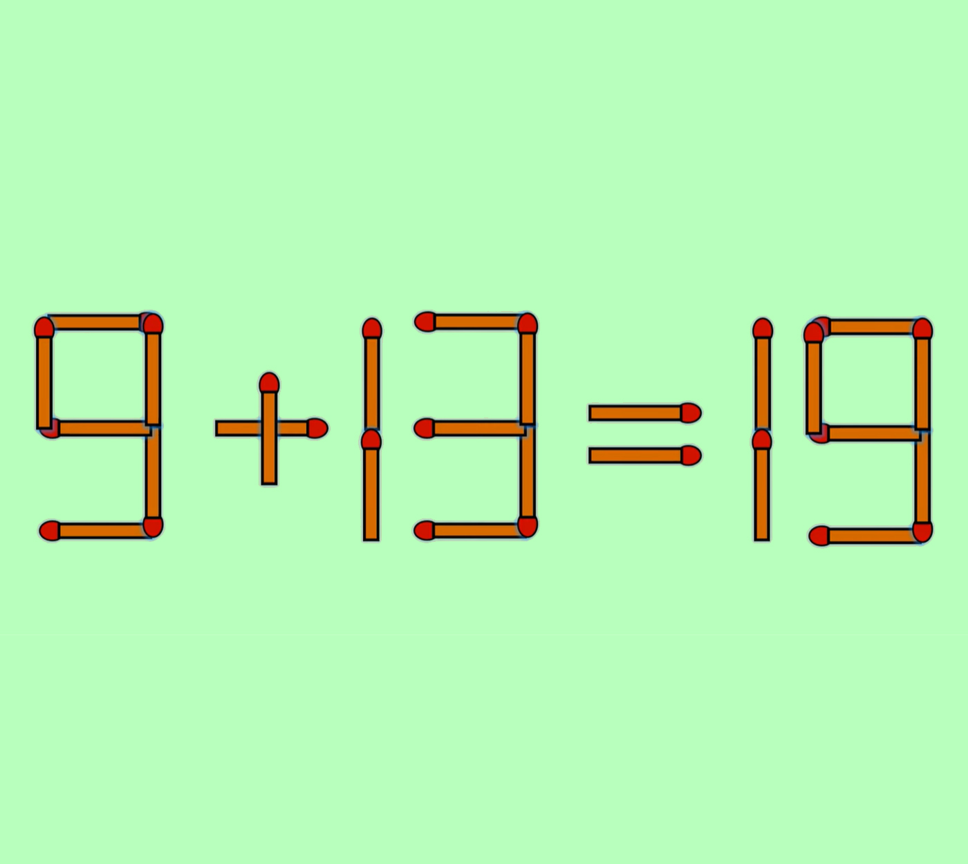 Test IQ pentru minți sclipitoare | Corectează ecuația 9 + 13 = 19 mutând un singur chibrit