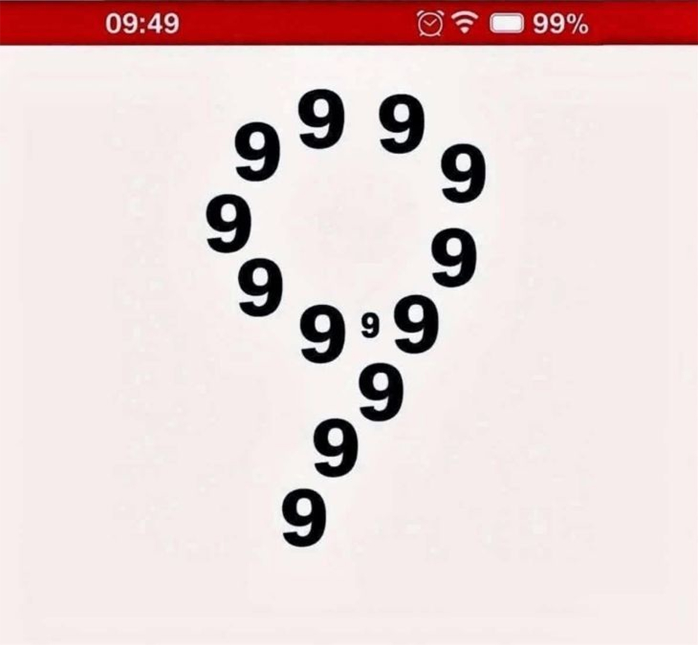 Test de inteligență | Câți de „9” sunt ascunși în această imagine?