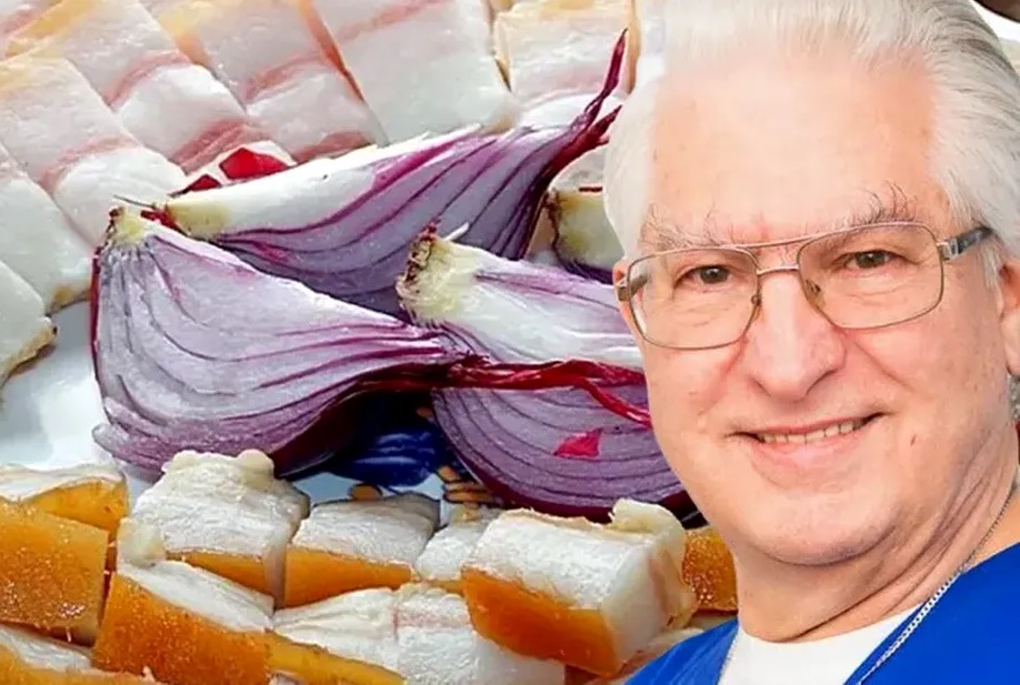 Medicul Vlad Ciurea spune dacă este sănătos să mănânci slănină cu ceapă. Deliciul preferat al românilor, analizat de specialist: