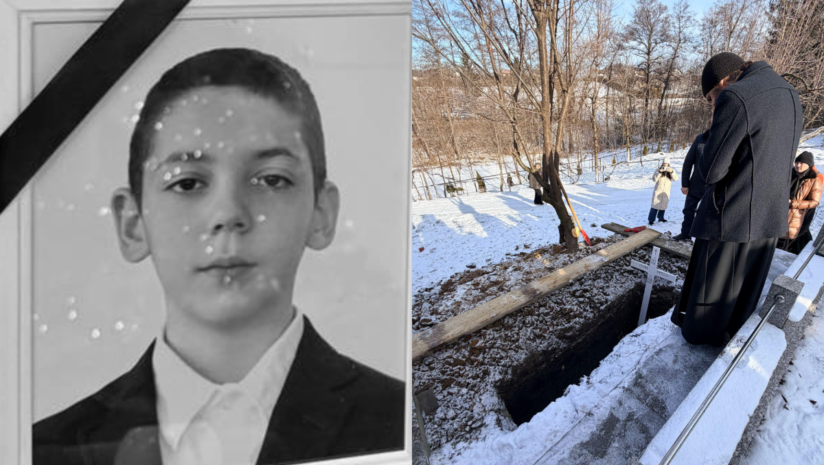 Durere fără margini la înmormântarea lui Matei, adolescentul  decedat în accidentul din Vatra Dornei. Tatăl său a cedat lângă sicriu, în timp ce restul familiei este încă internată