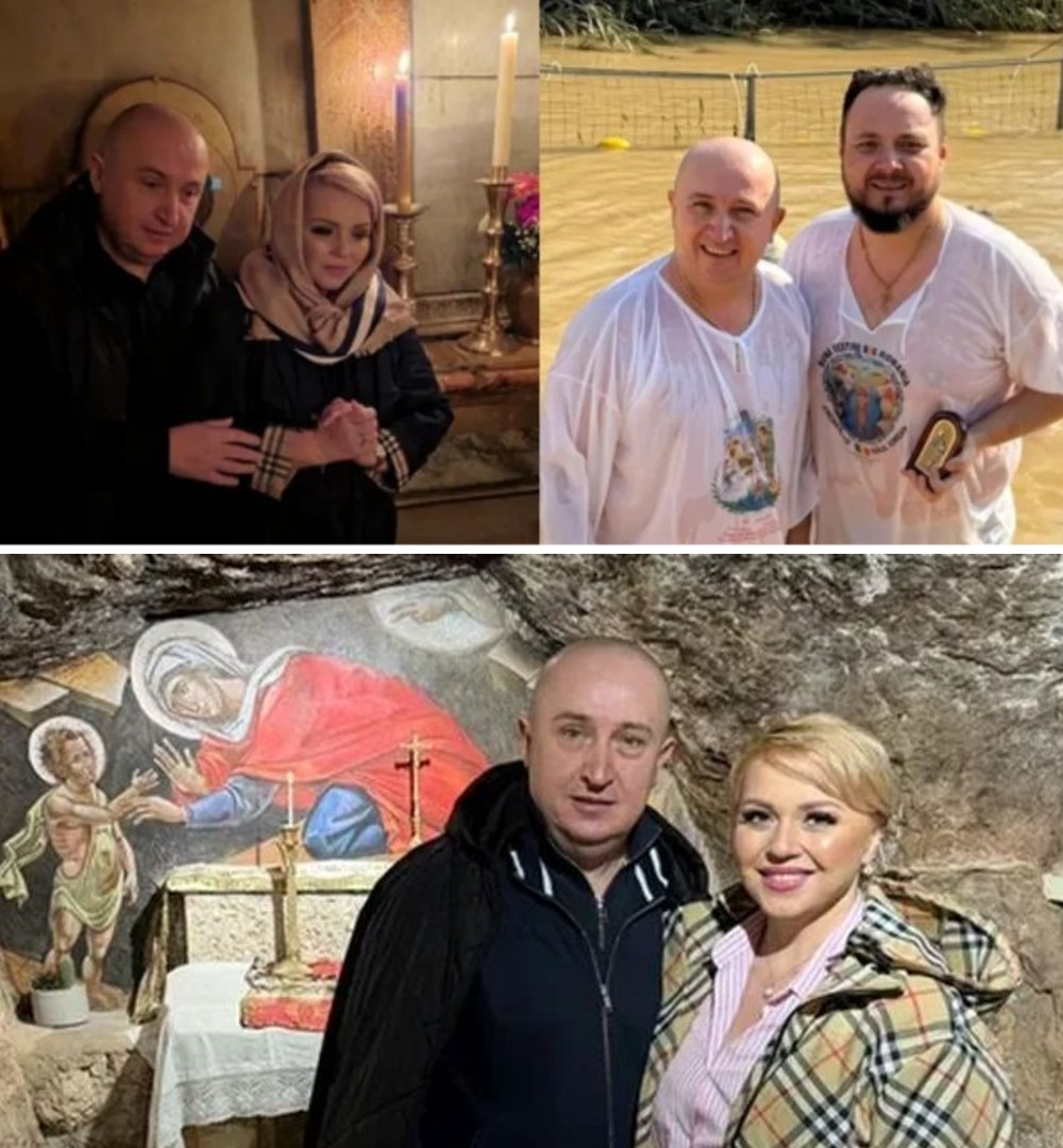 Gest impresionant al lui Lupu Rednic! Artistul s-a botezat în Apa Iordanului, în pelerinaj cu Cornelia Rednic