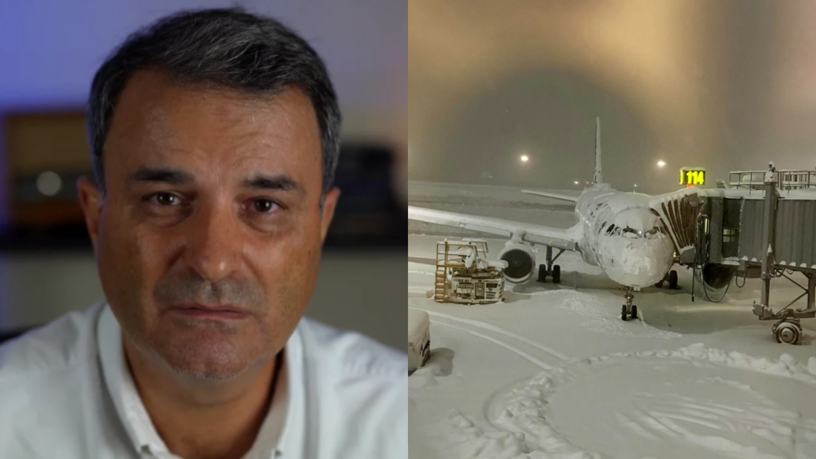Lucian Mîndruță, blocat pe Aeroportul Otopeni din cauza viscolului: „Avionul e plin de zăpadă, nu e niciun utilaj în jur”