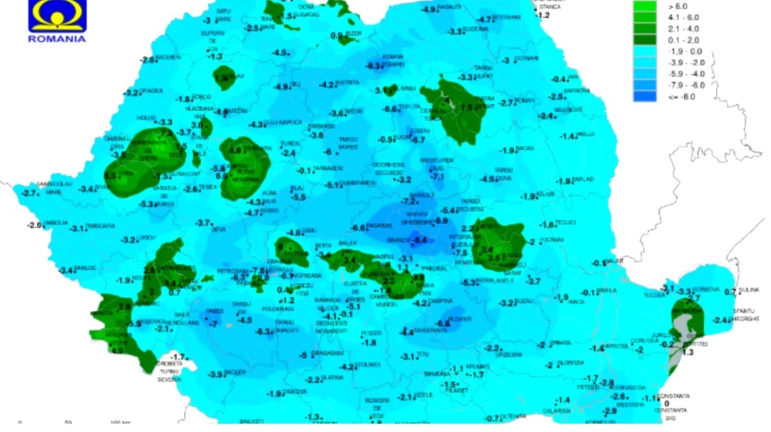 Vremea o ia razna în România. Cum va evolua până pe 8 martie