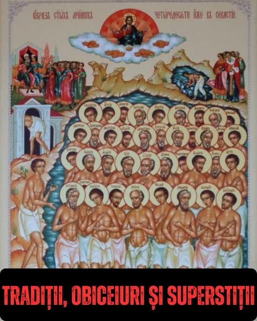 Sărbătoare importantă în calendarul ortodox pe 9 martie 2026: pomenirea Sfinților 40 de Mucenici din Sevastia