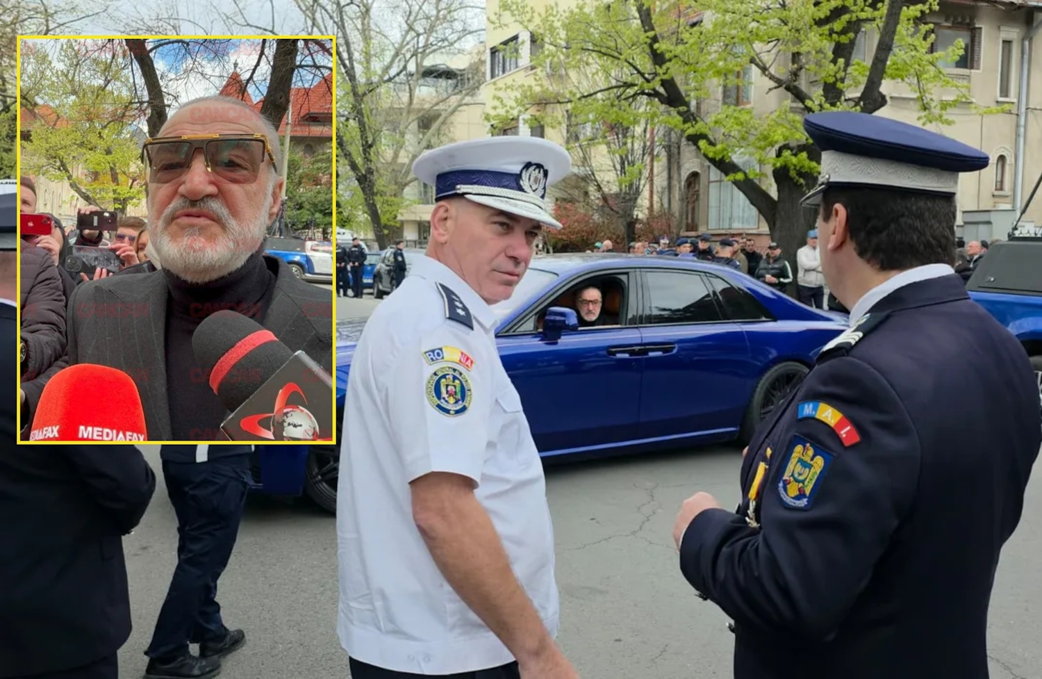 Moment neașteptat la ceremonia lui Mircea Lucescu! Gigi Becali, în centrul atenției autorităților