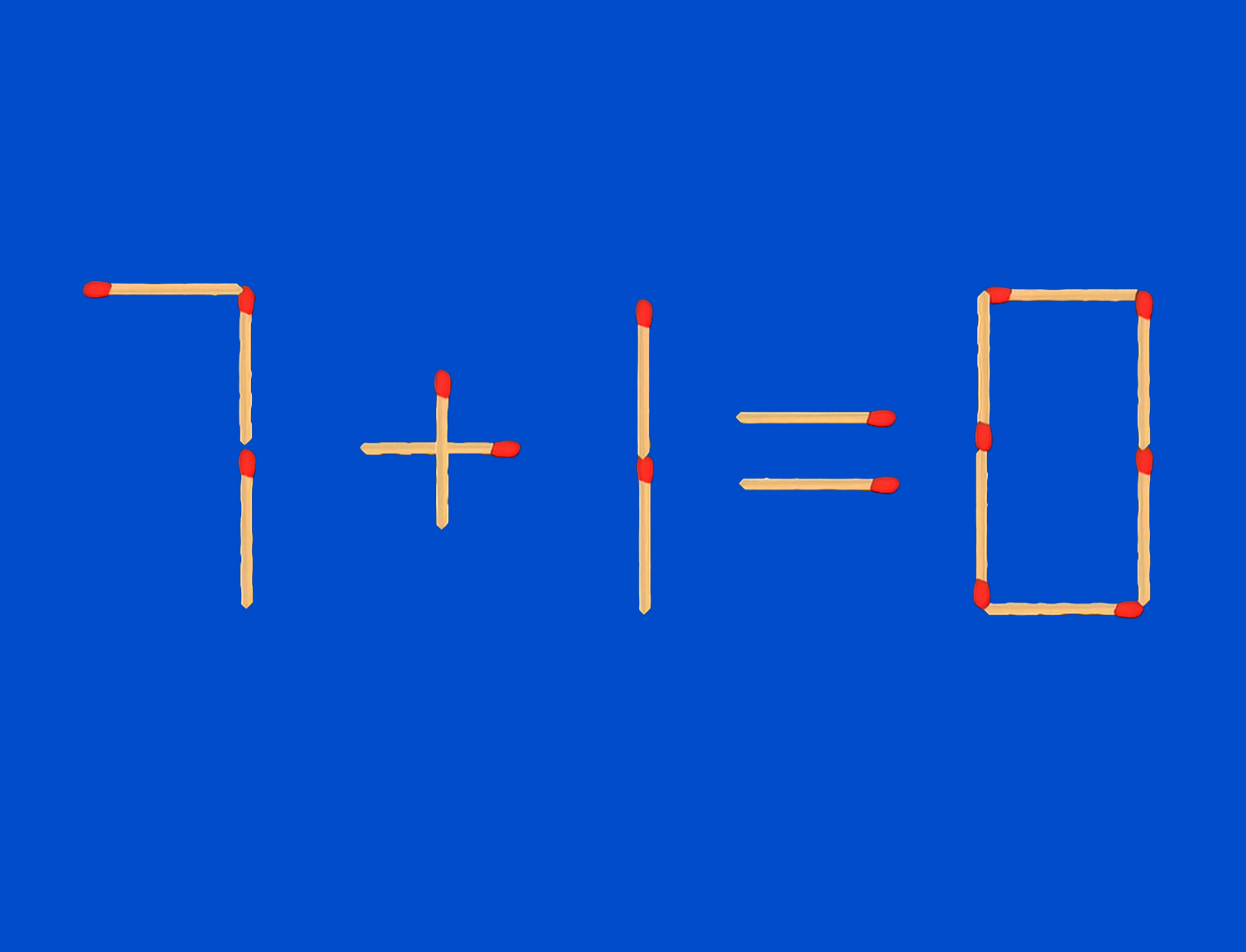 Test IQ pentru minți agere! „7 + 1 = 0” este greșit – poți corecta ecuația mutând un singur chibrit?