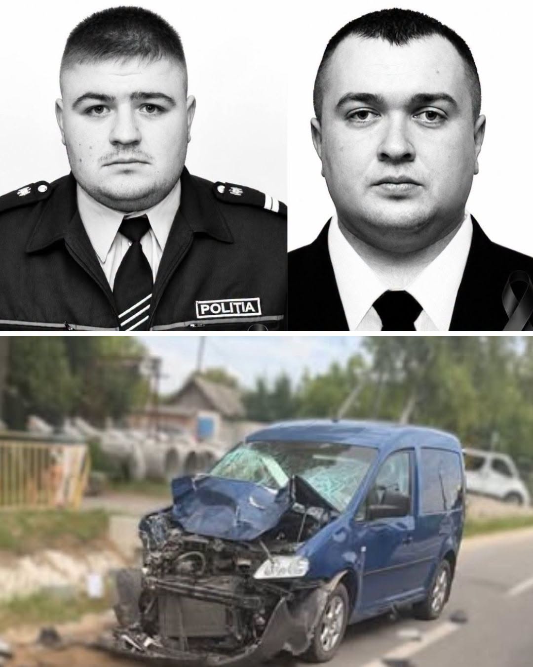 Sfârșit cumplit în timpul unei misiuni! Doi agenți de poliție și-au pierdut viața după ce au fost loviți violent de un autoturism